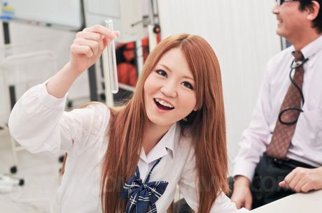 Succulant Japanese doll Sakamoto Hikari in class