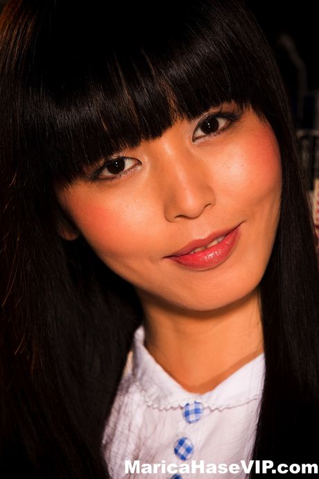 Marica Hase : Japanese pornstar Marica looks innocent at the library
