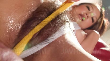 Satomi Suzuki Asian has pussy teased with vibrators and rope