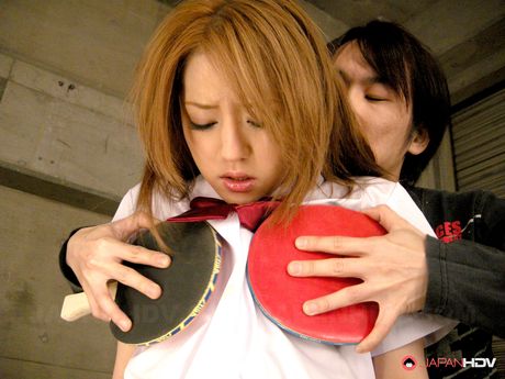 Beautiful cutie Ria Sakurai gets her hairy cunt teased by her partner