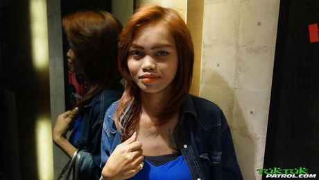 Asian amateur Som strips and shows her hairy cunt in a public toilet