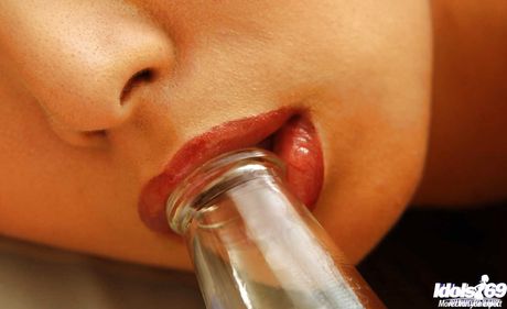 Gracile japanese young Honoka in sexy panties revealing tiny tits and spreading her legs